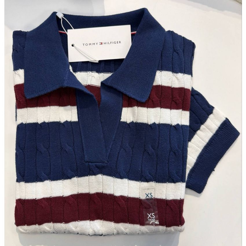 Polo sweater tricot trançado