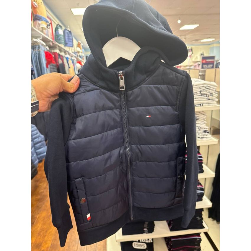 MOLETOM COM FLEECE E FRENTE PUFFER