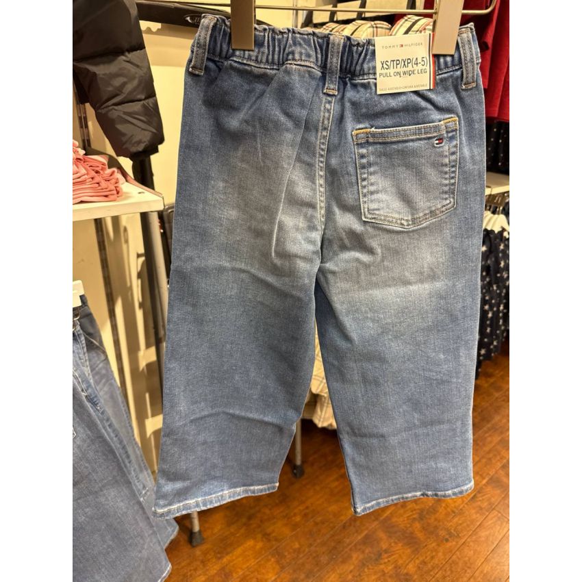 calça jeans pull on wide leg