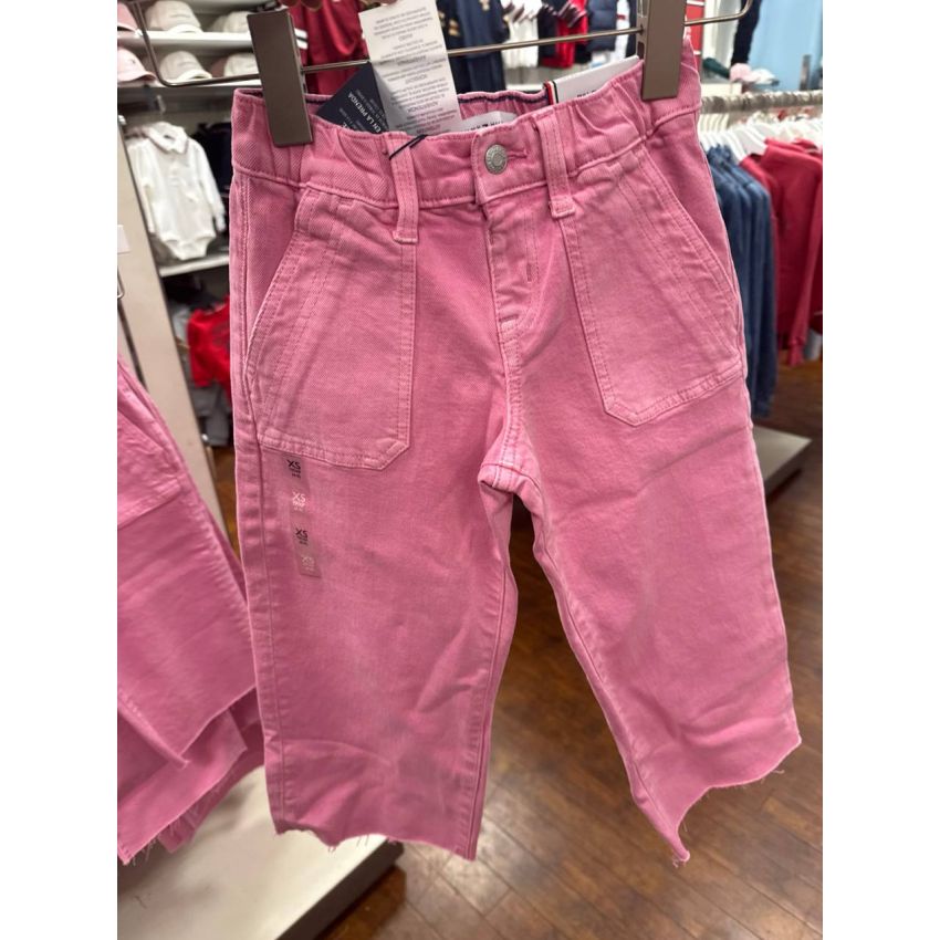 calça jeans pull on wide leg