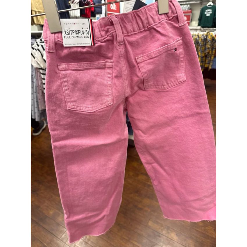 calça jeans pull on wide leg