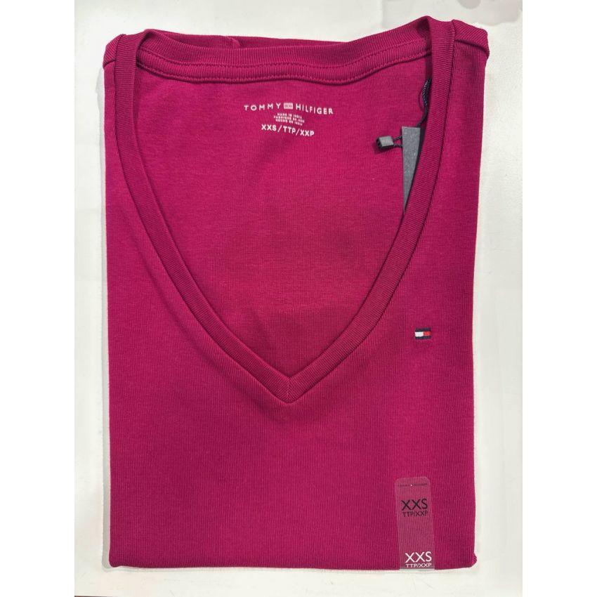 BLUSA BÁSICA DECOTE V MANGA CURTA