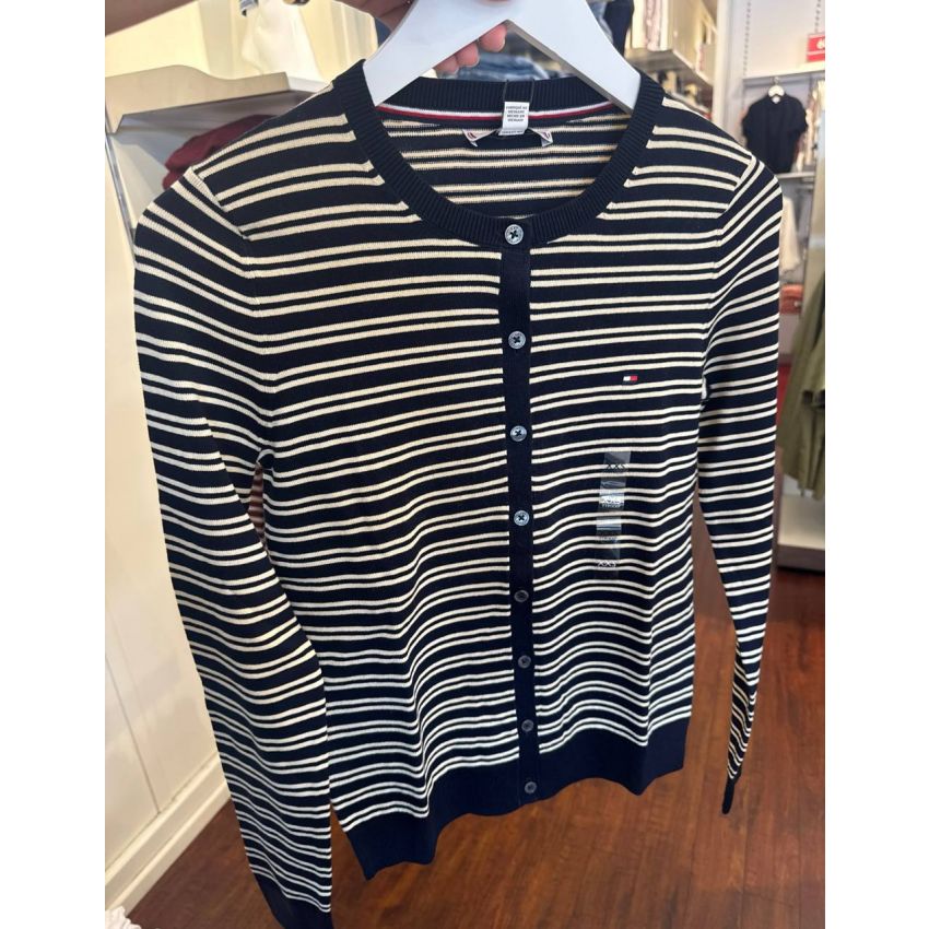 Cardigan linha manga longa