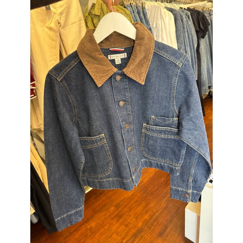 Jaqueta Jeans cropped