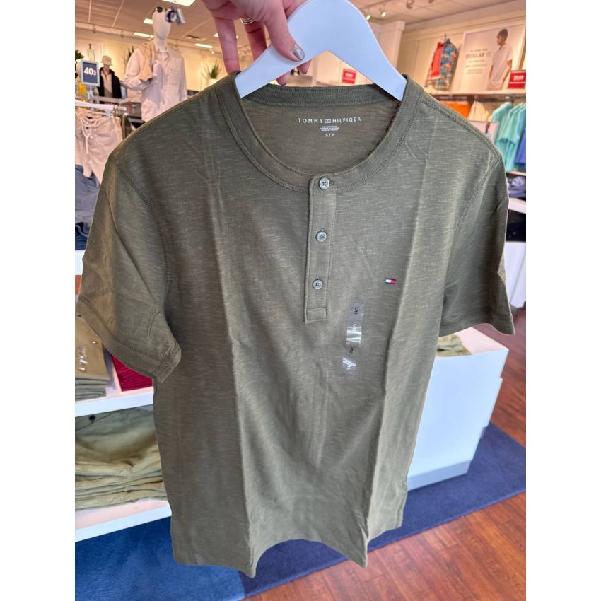 camiseta com botão algodão