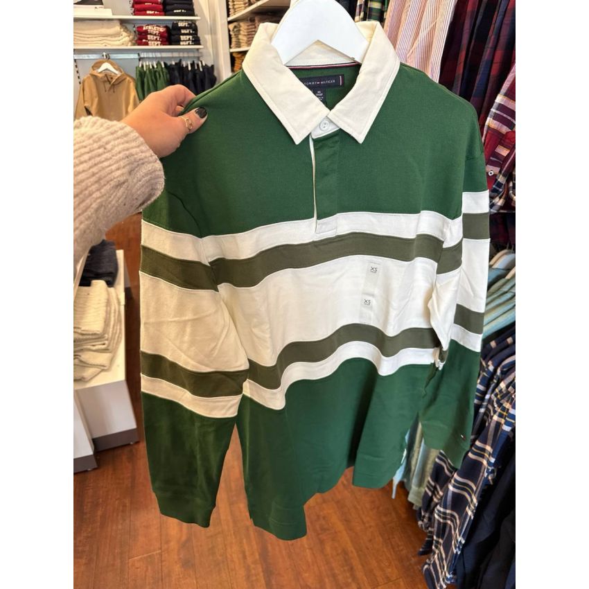 Camisa Polo manga longa algodão encorpado