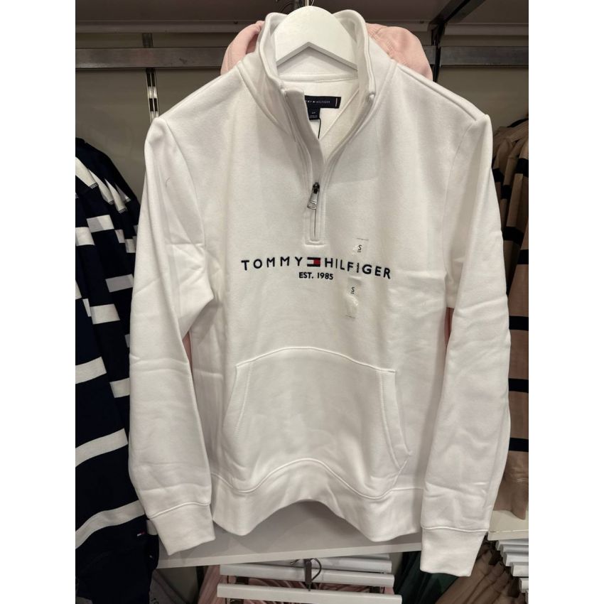 1/4 zíper blusa de moletom com fleece