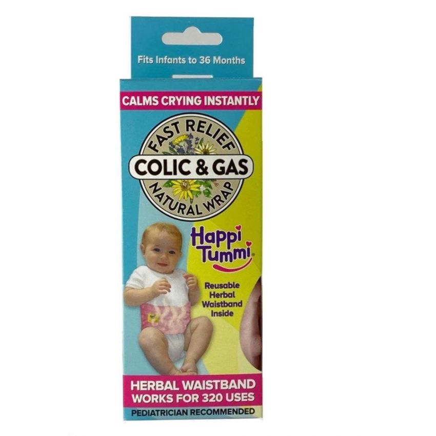 Colic and Gas Relief for Babies and Infants- Aromatherapy Wrap for Upset Tummy and Constipation- Color Pink