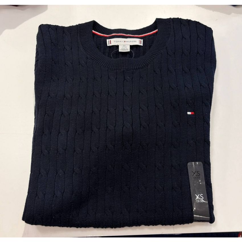 sweater tricot trançado manga curta