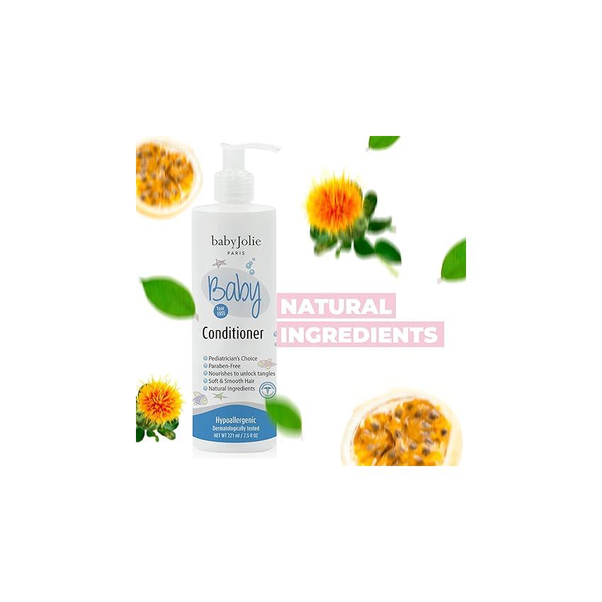 Baby Jolie Baby Bath Set | 1 Baby Shampoo 7.5oz (221ml) + 1 Baby Hair Conditioner 7.5oz (221ml) + 1 Baby Lotion 11oz (325ml)