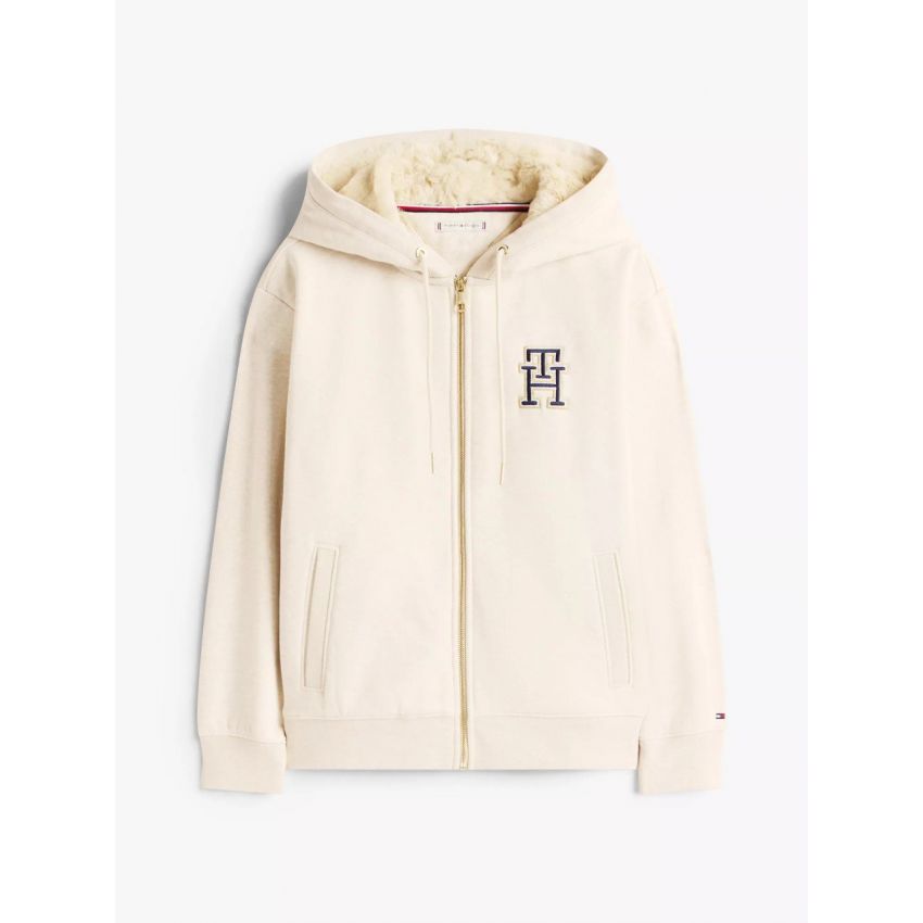 Plush-Lined Fleece Zip Hoodie
