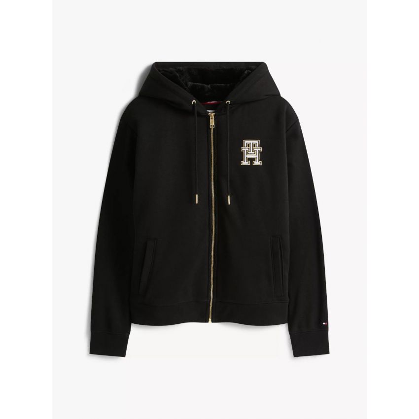 Plush-Lined Fleece Zip Hoodie