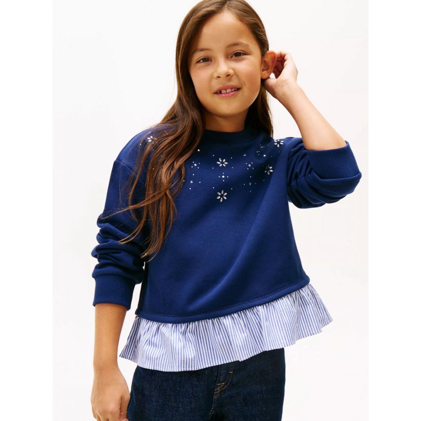 Kids' Crystal Layered-Look Sweatshirt