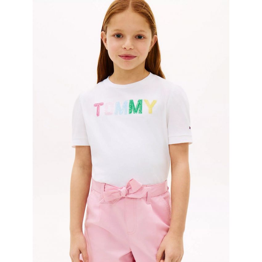 Kids' Color Logo Puff-Sleeve T-Shirt