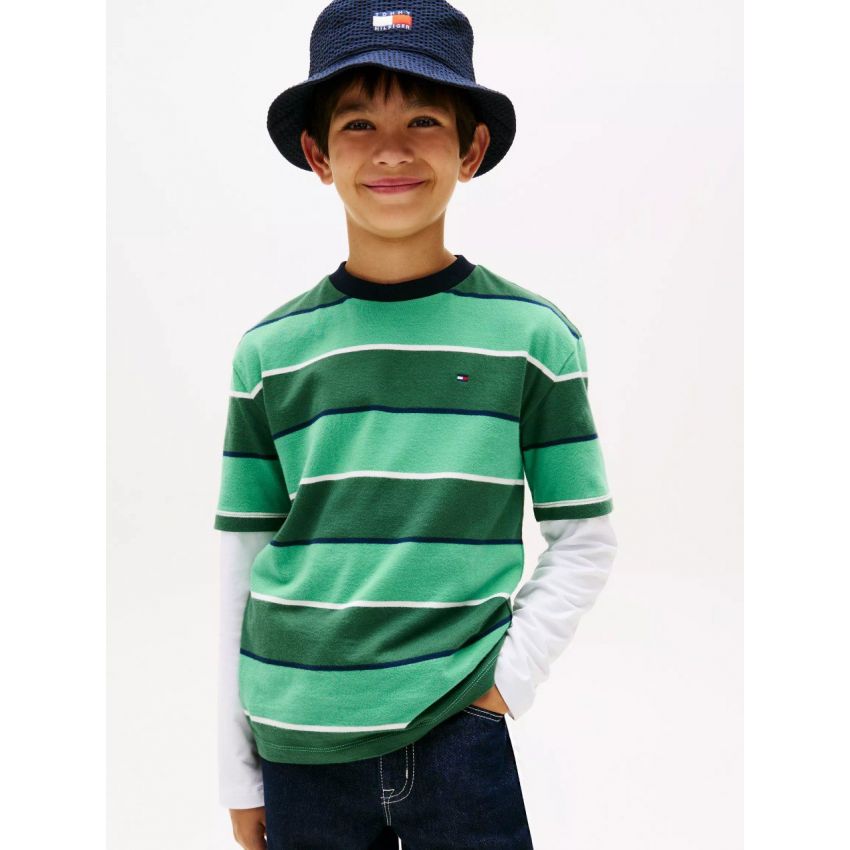 Kids' Stripe Rugby Polo