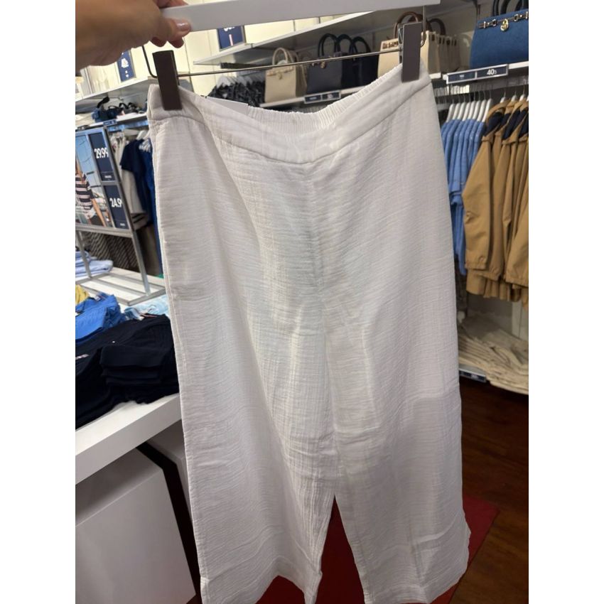 calça wide leg gauze