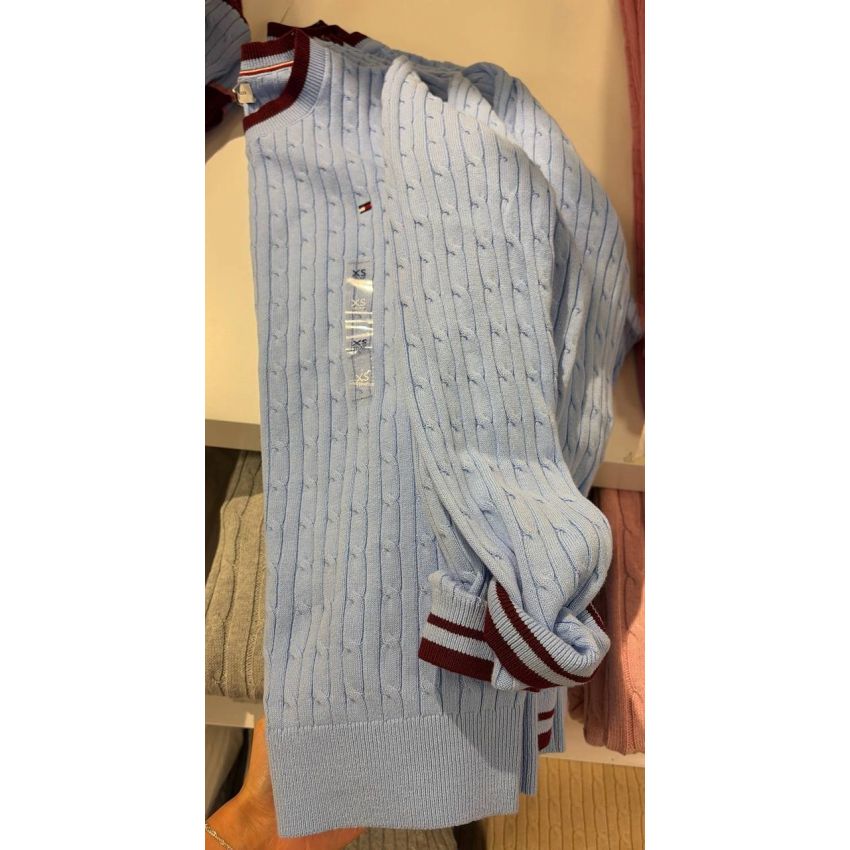 Sweater tricot trançado manga longa