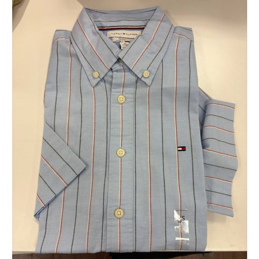 Camisa regular fit stretch manga curta oxford