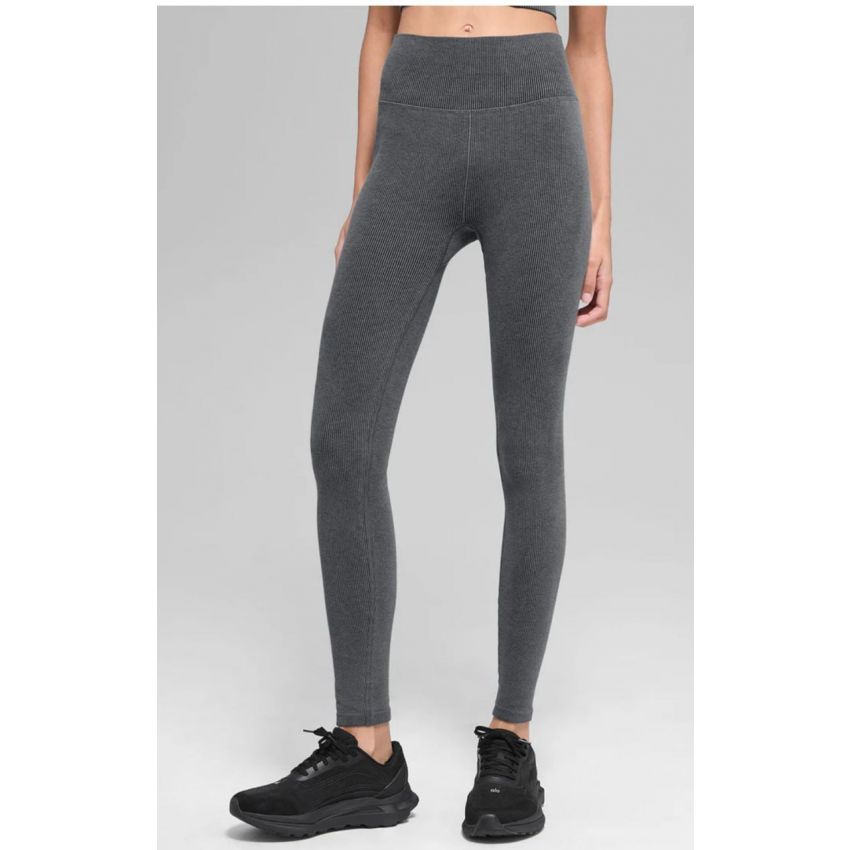 Seamless High-Waist Two Tone Rib Legging