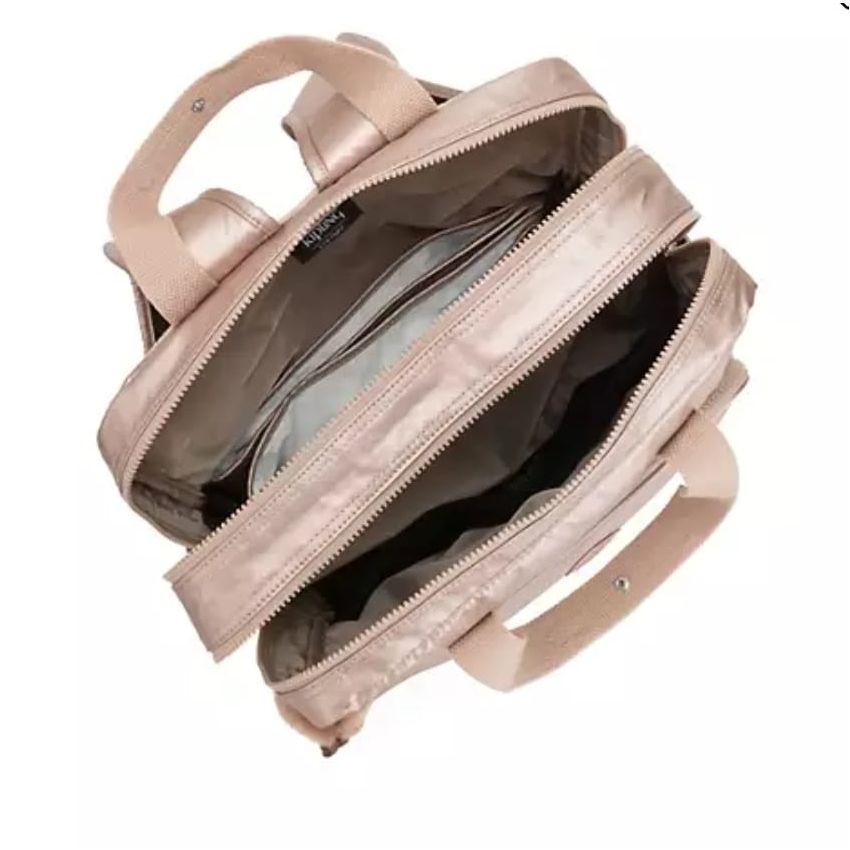 Kipling Audrie, Metallic Diaper Backpack,Color Quartz Metallic