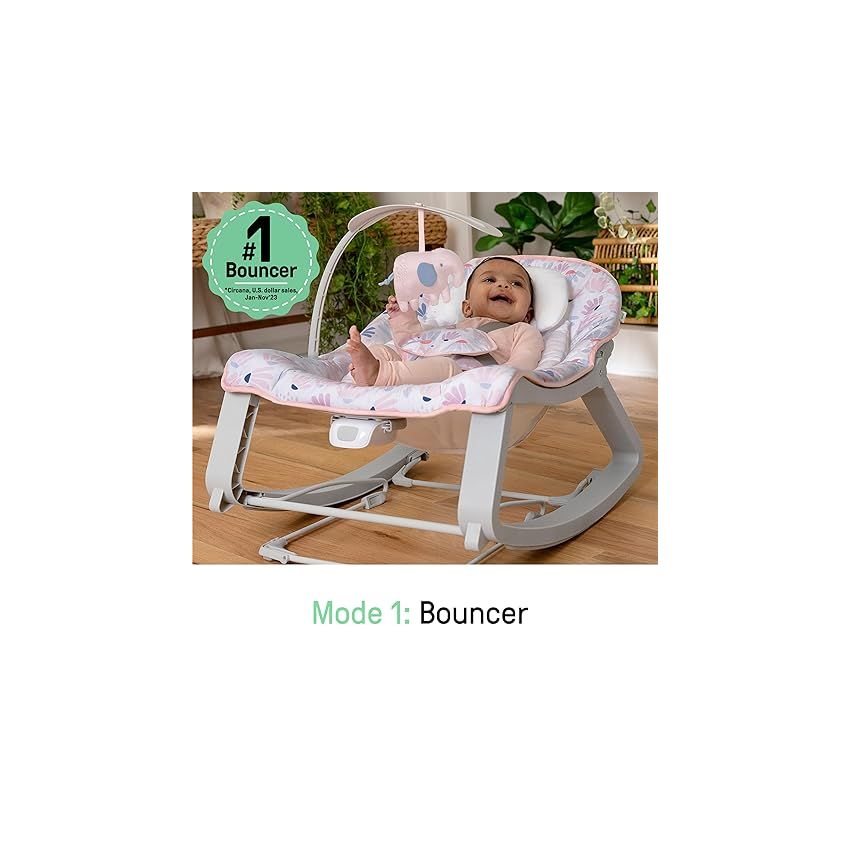 Ingenuity Keep Cozy 3-in-1 Grow with Me Vibrating Baby Bouncer Seat & Infant to Toddler Rocker, Vibrations