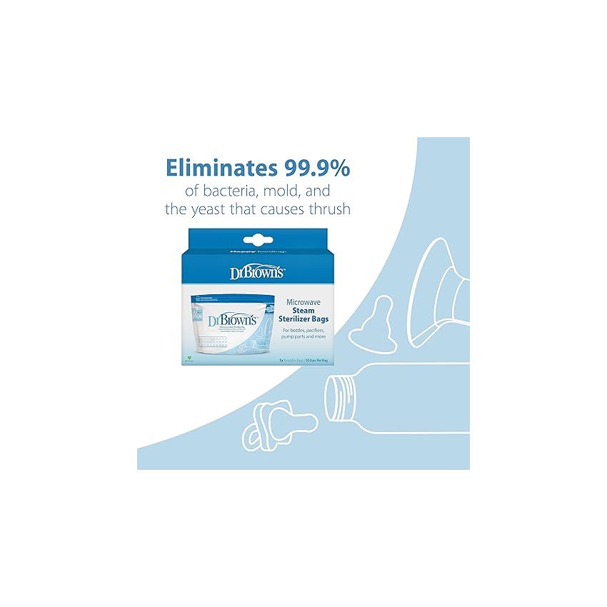Dr. Brown's Microwave Steam Sterilizer Bags for Baby Bottles