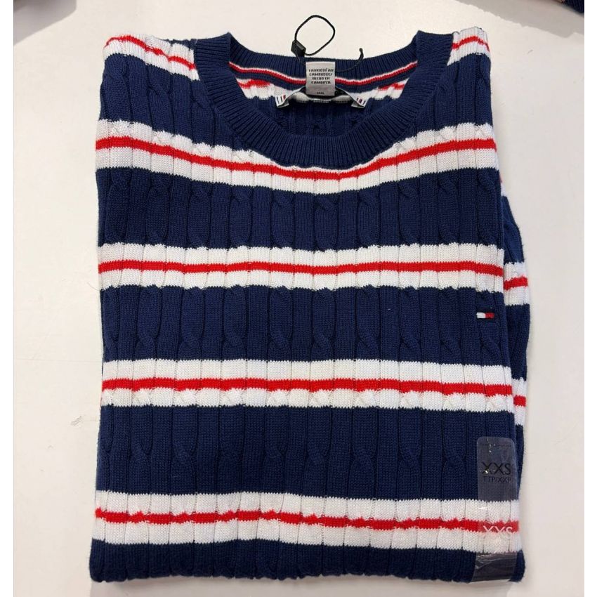 sweater tricot trançado manga curta