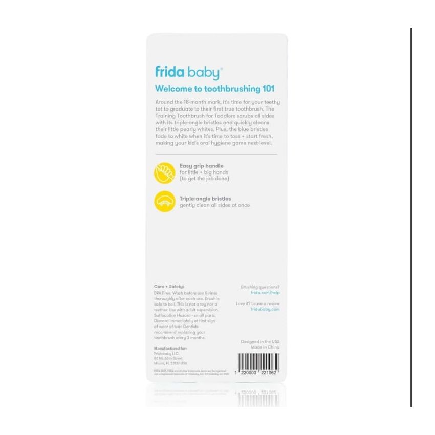 4.6 4.6 out of 5 stars 8,974 Frida Baby Triple-Angle Toothhugger Training Toddler Toothbrush | Toddler Toothbrush 2 Years