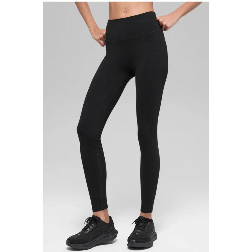 Seamless High-Waist Two Tone Rib Legging