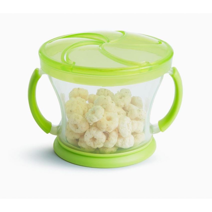 Munchkin Snack Catcher Toddler Snack Cups, 2 Count (Pack of 1), Blue/Green