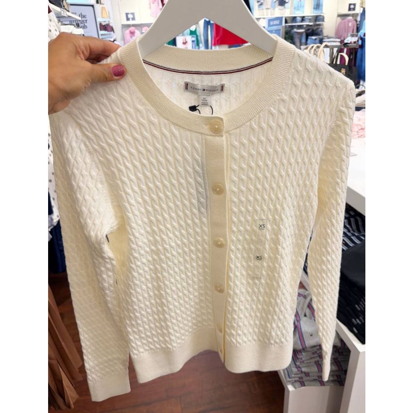cardigan tricot trançado