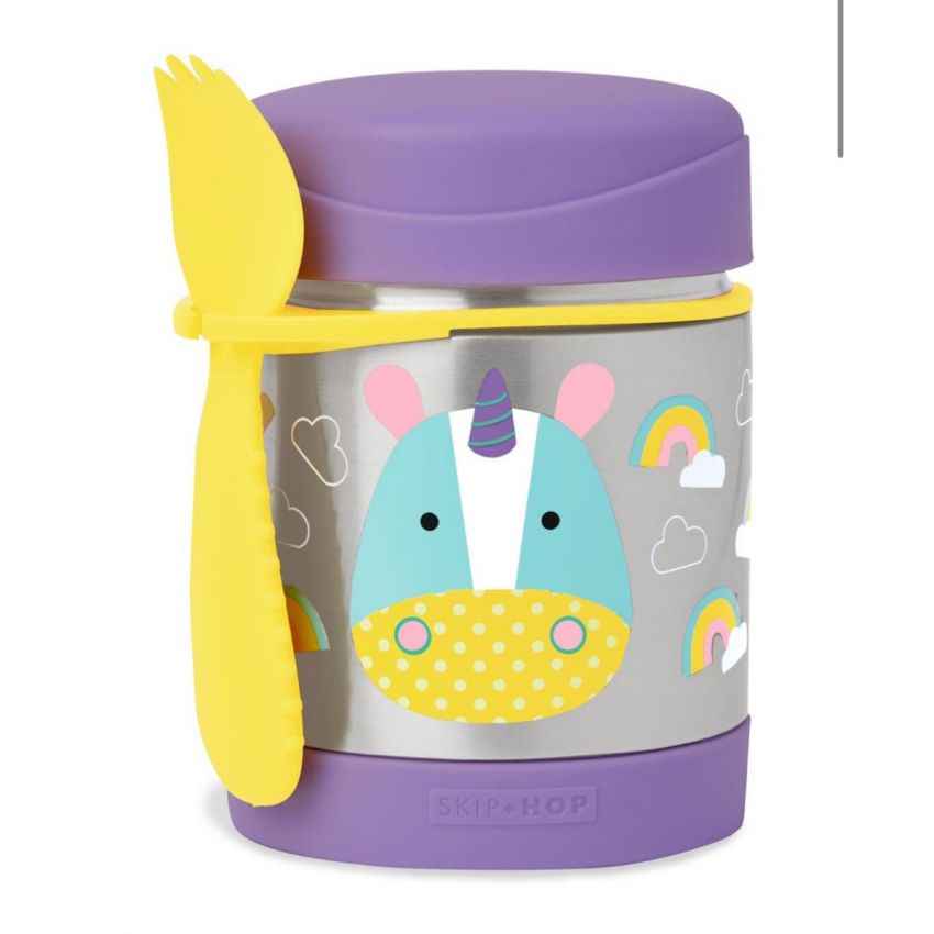 Skip hop Zoo Insulated Little Kid Food Jar Unicorn 