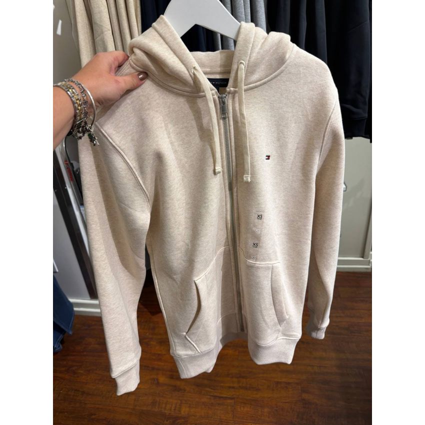 Casaco de moletom com fleece e zíper