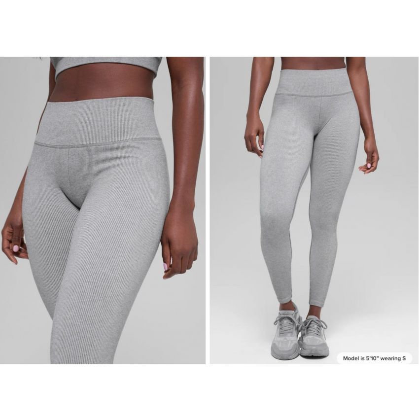 Seamless High-Waist Two Tone Rib Legging