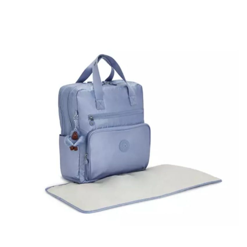 Kipling Audrie, Metallic Diaper Backpack, Color Clear Blue Metallic