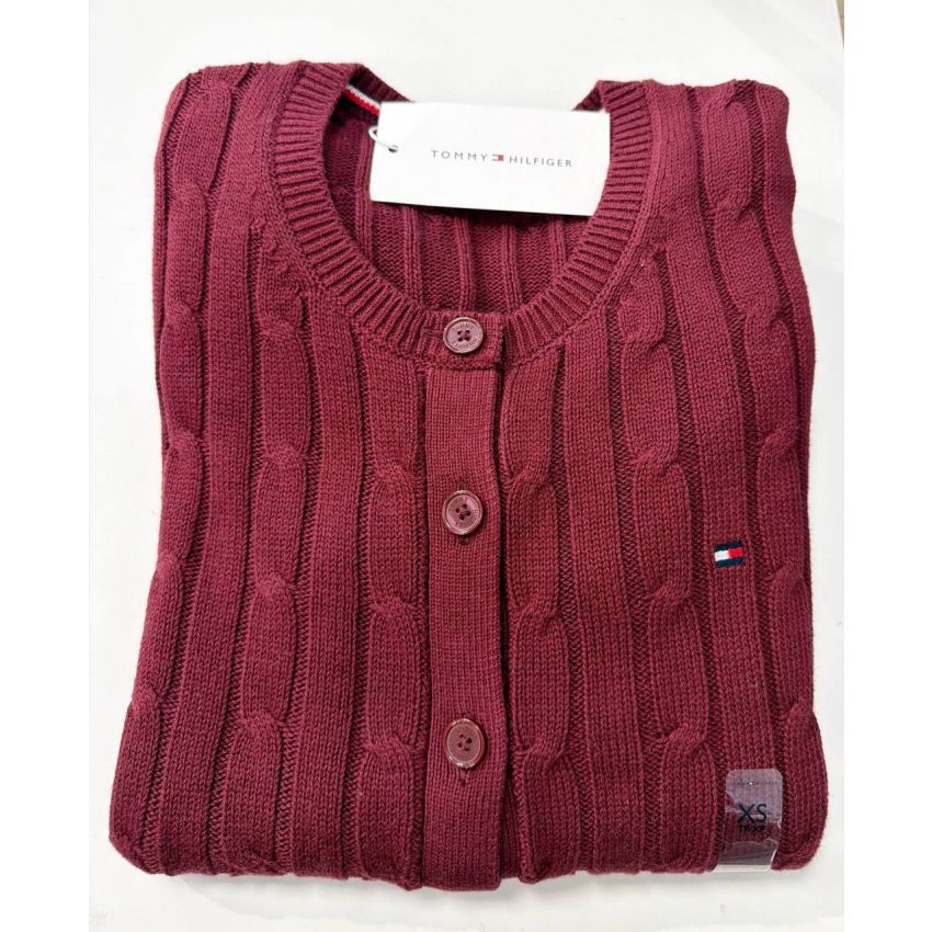 cardigan tricot trançado manga longa