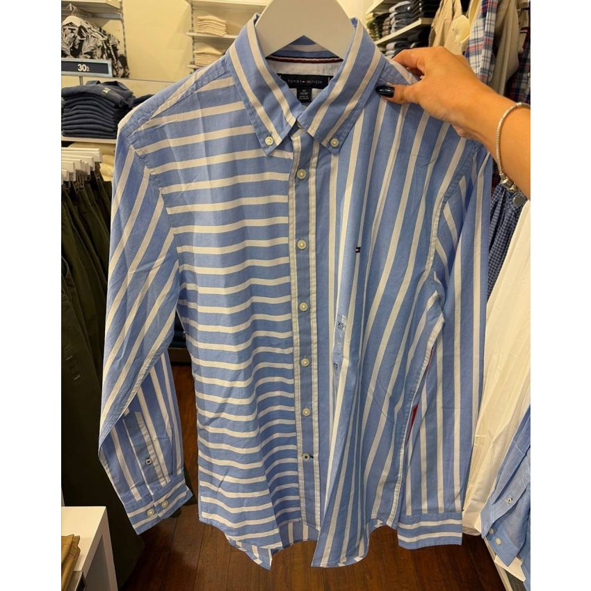 Camisa social manga longa REGULAR fit linho e algodão