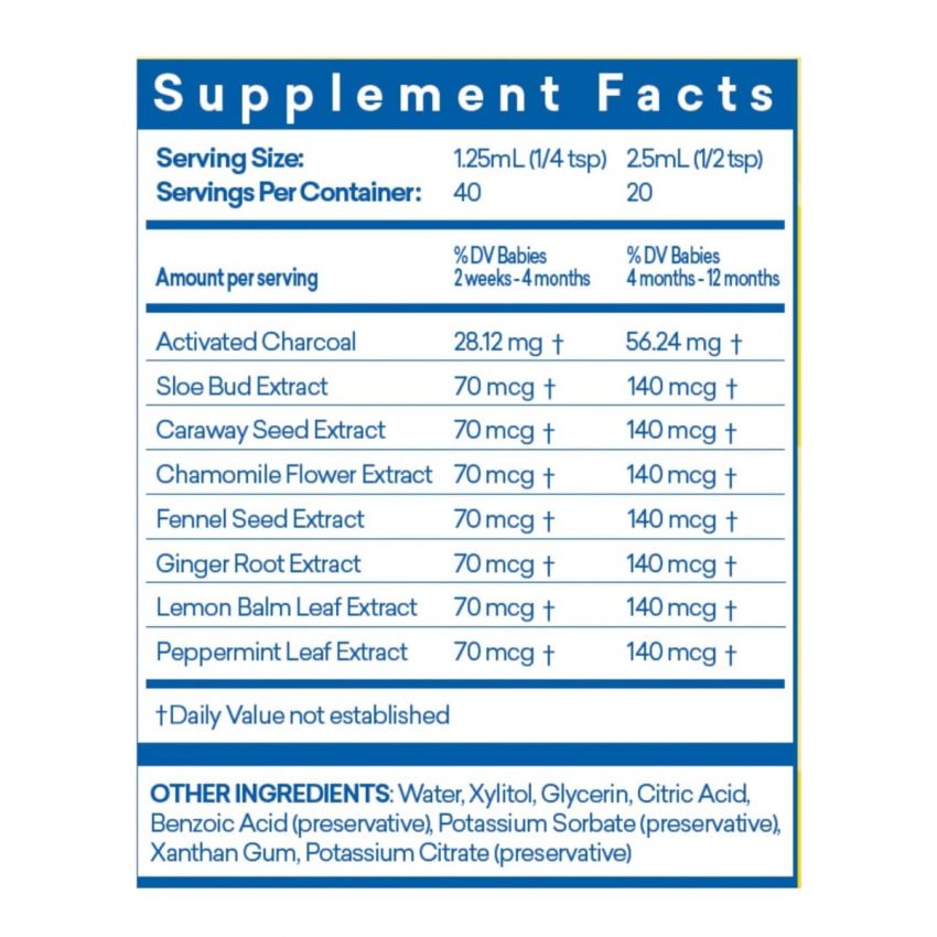 Colic Calm Gripe Water, Colic & Infant Gas Relief Drops