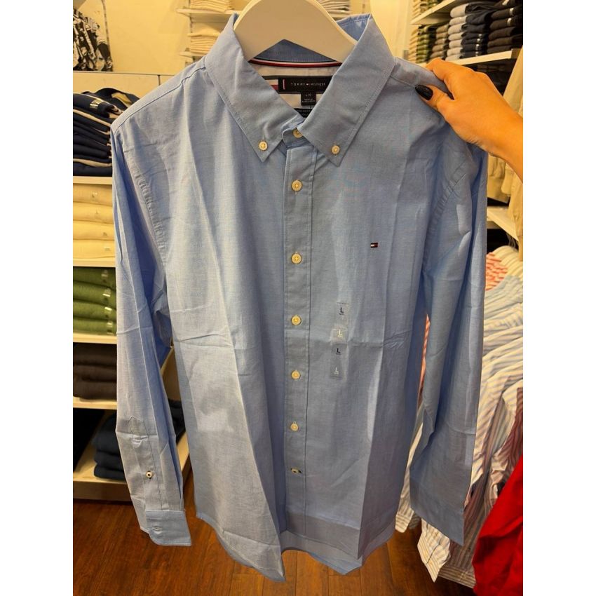 Camisa social manga longa REGULAR fit linho e algodão