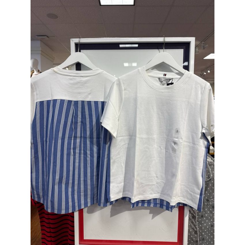 Blusa manga curta detalhe nas costas