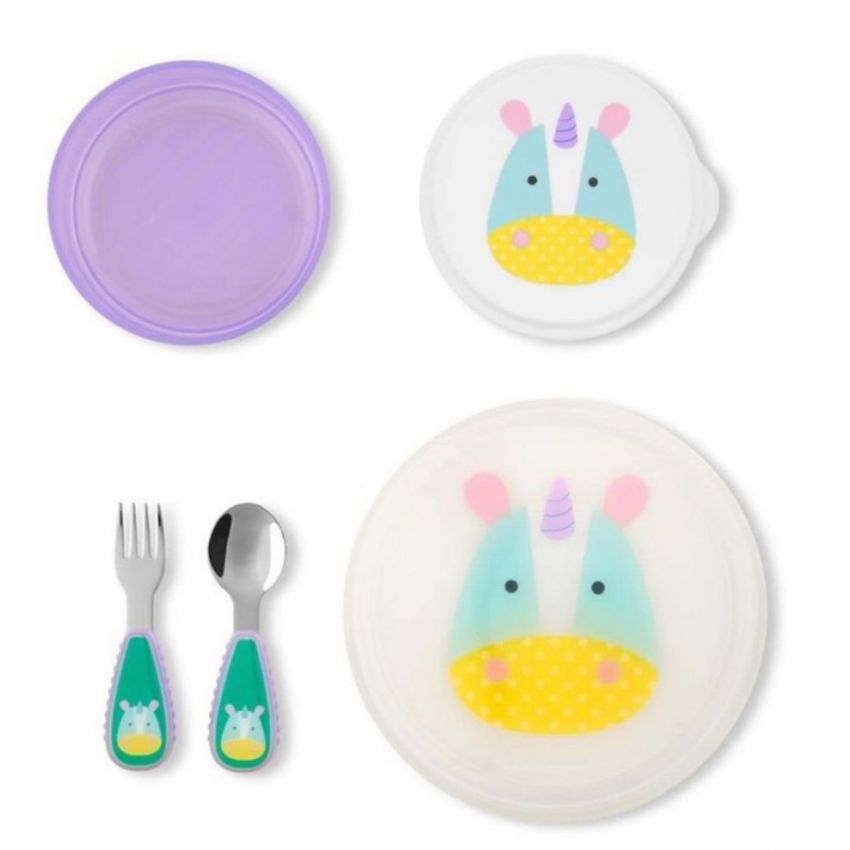 Skip hopZoo Table Ready Mealtime Set-Unicorn