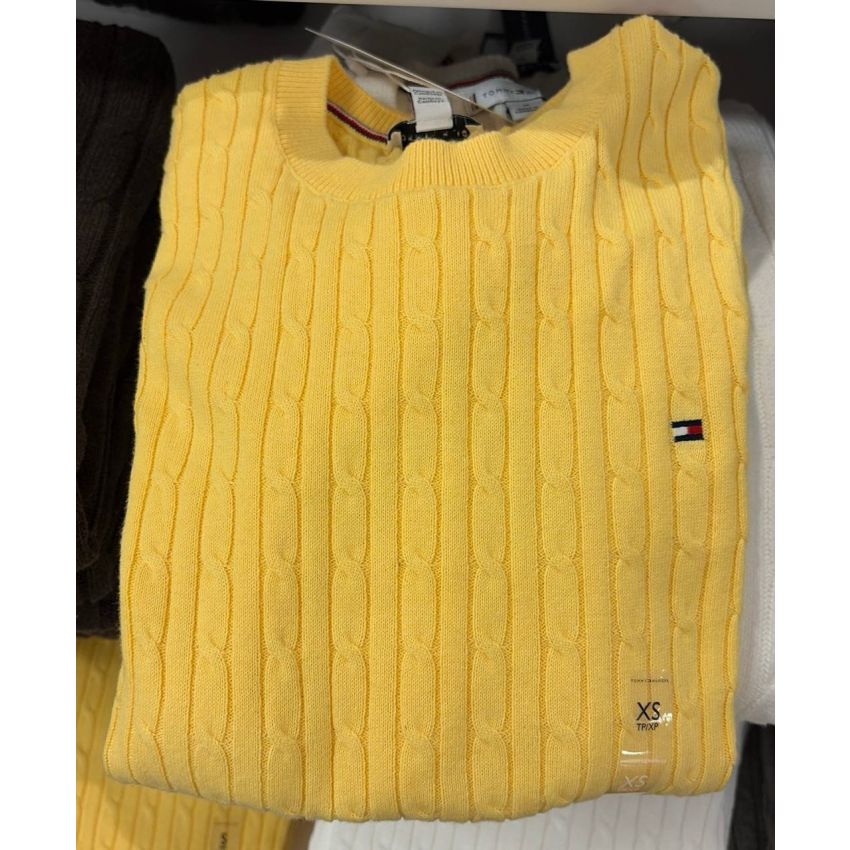 Sweater tricot trançado manga longa