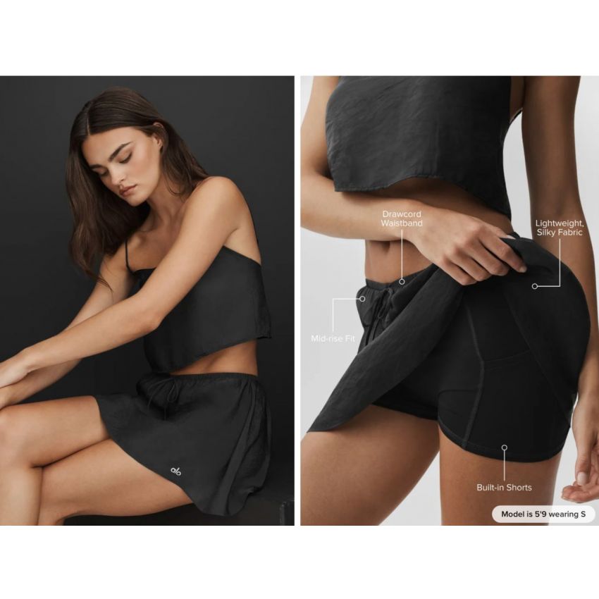 Semi-Sheer Golden Hour Tennis Skirt