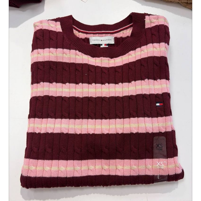 sweater tricot trançado manga curta