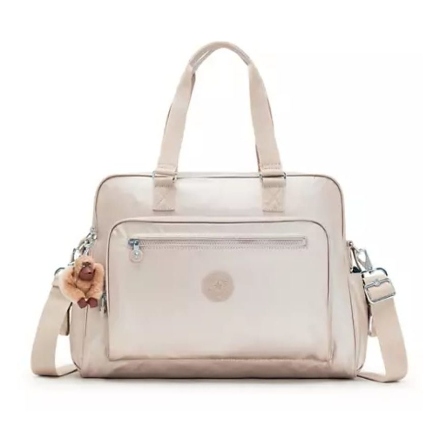 Alanna, Metallic Diaper Bag, Color Quartz Metallic