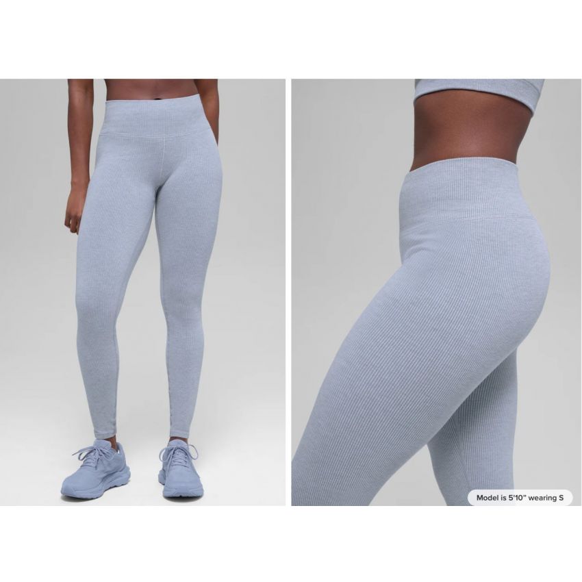 Seamless High-Waist Two Tone Rib Legging