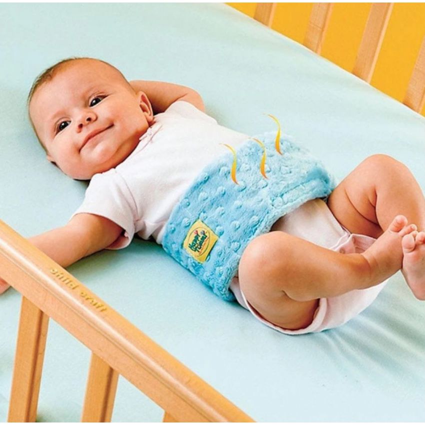 Colic and Gas Relief for Babies . Aromatherapy Wrap for Upset Tummy and Constipation