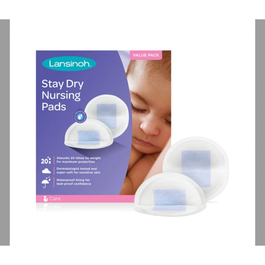 Lansinoh Stay Dry Disposable Nursing Pads, Soft and Super Absorbent Breast Pads