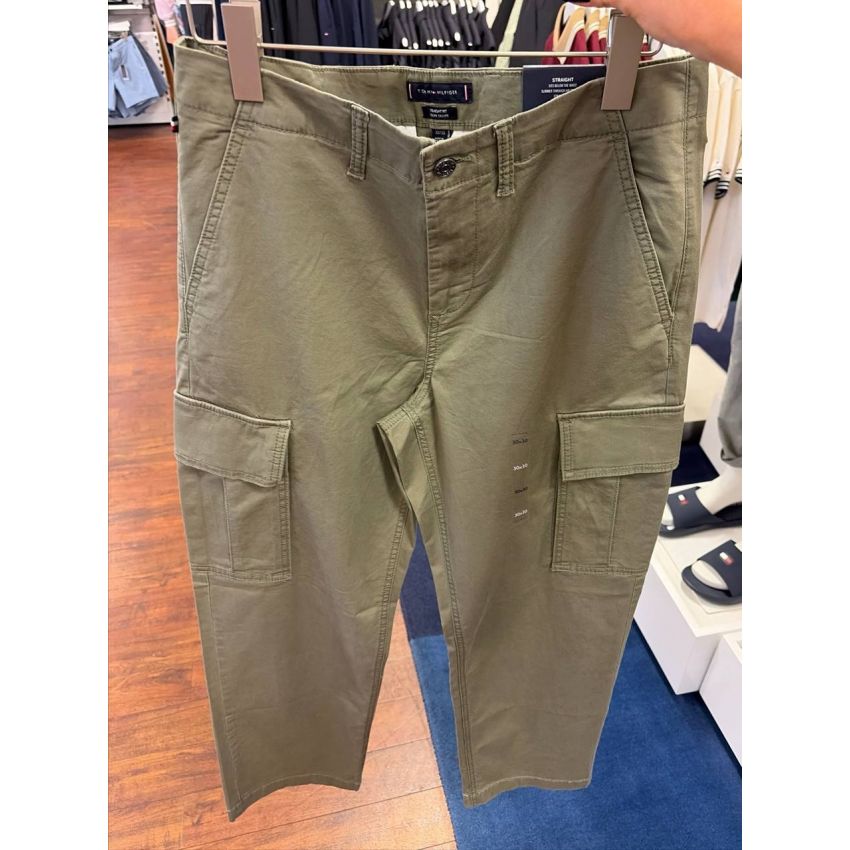 Calça Jeans Straight cargo