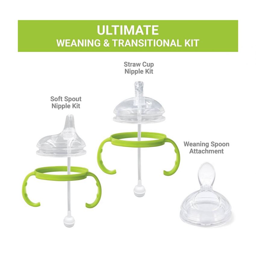 Comotomo - Ultimate Weaning and Transitional Nipple Kit Compatible with Comotomo Baby Bottles 5 oz and 8 oz | from 4 Months